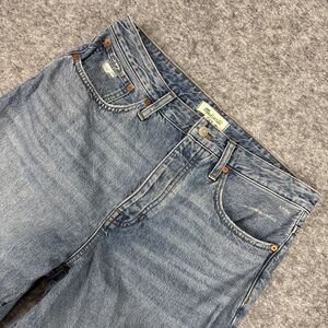 Madewell The Dad Jean Womens 29‎ Blue Distressed High Rise Relaxed Fit Denim